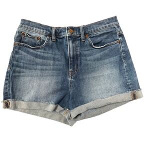 Madewell Womens High Rise Cuffed Jean Shorts Size 29